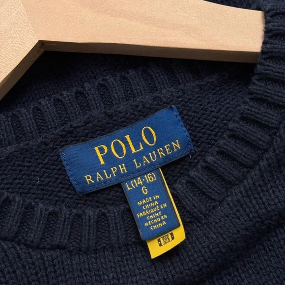 Polo Ralph Lauren Navy Sweater with Bear Design - Picture 4 of 6